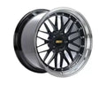 BBS LM 20x11 5x112 ET24 Black w/ Blue Metallic Flake / Diamond Cut Lip Wheel -82mm PFS/Clip Required