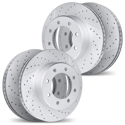 DFC 09-25 Dodge Ram 3500 Front & Rear Drilled & Slotted Geoperformance Rotors