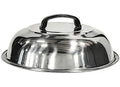 12IN ROUND STAINLESS STEEL BASTING COVER WITH HEAT RESISTANT HANDLE