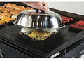 12IN ROUND STAINLESS STEEL BASTING COVER WITH HEAT RESISTANT HANDLE