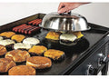 12IN ROUND STAINLESS STEEL BASTING COVER WITH HEAT RESISTANT HANDLE