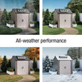 EASY INSTALL 7X7 RESIN STORAGE SHED BROWN