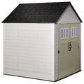 EASY INSTALL 7X7 RESIN STORAGE SHED BROWN