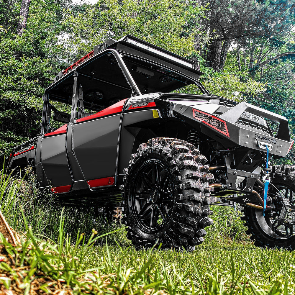 19C POLARIS RANGER XP 1000 HALF DOORS SINGLE CAB FRONT BLACK W/JEWEL GRAY ACCENT PANELS