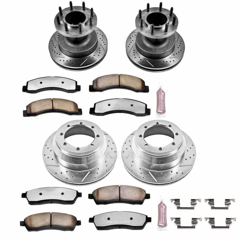 Power Stop 99-02 Ford F-350 Super Duty Front & Rear Z23 Evolution Brake Kit