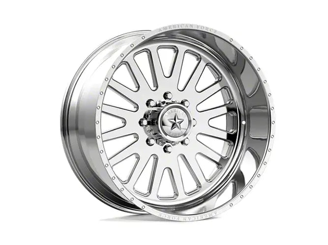 ~(70 lbs. 23X23X12)~ 2011-2018 CHEVY 2500 SILVERADO HD American Force 20x9 Atom SS 8x180 124mm Polished