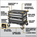TOUGHSYSTEM 2.0 DXL 4IN1 MODULAR WORKSTATION 30IN 2 DRAWER BLACK