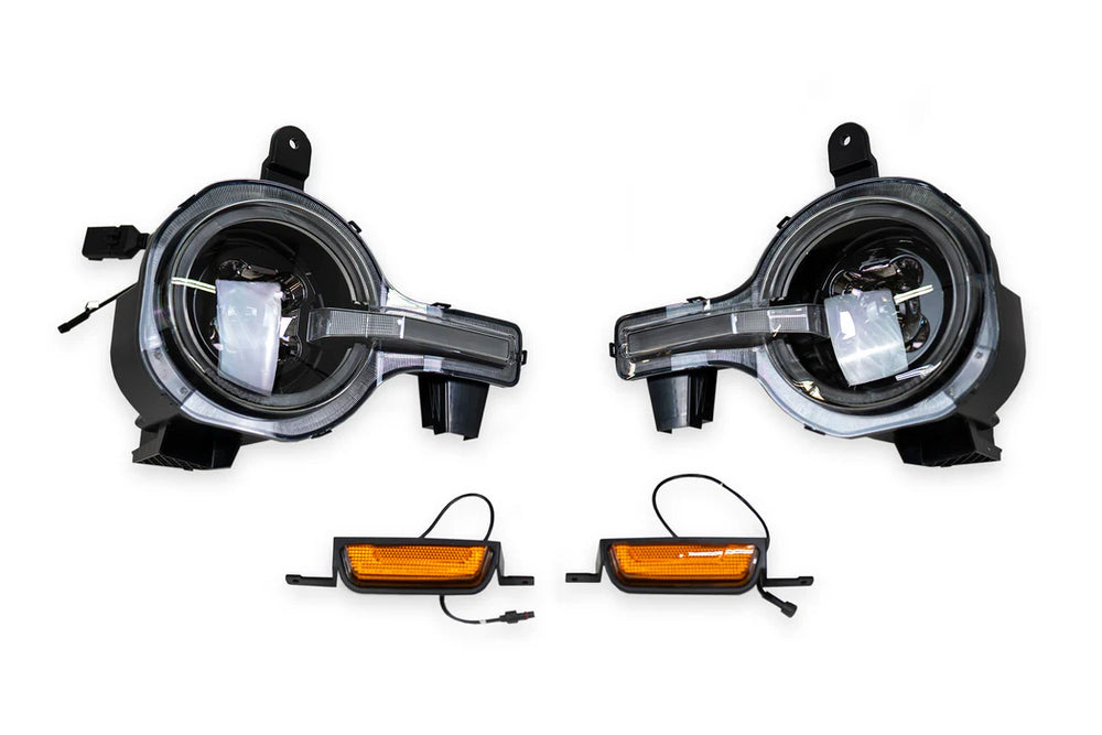 DV8 Offroad 2021-2025 Ford Bronco Black Headlights