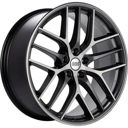BBS CC-R 20x9.5 5x112 ET42 Satin Graphite Diamond Cut Polished Rim Protector Wheel -82mm PFS Req.