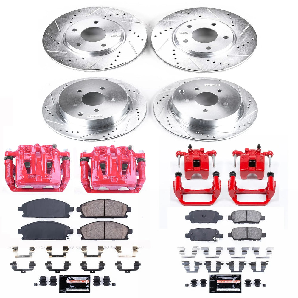 Power Stop 04-09 Nissan Quest Front & Rear Z23 Evolution Sport Brake Kit w/Calipers