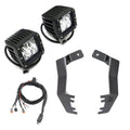 Front Bumper Top LED Mounting Bracket Kit Includes (6) ZROADZ 4-inch Amber LED light Pods and Universal Harness - Part # Z325981-KIT6A