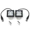Front Bumper Top LED Mounting Bracket Kit Includes (6) ZROADZ 4-inch Amber LED light Pods and Universal Harness - Part # Z325981-KIT6A
