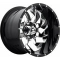 ~(62 lbs. 25X25X15)~ CLEAVER 22x12 8x170.00 CHROME PLATED GLOSS BLACK LIP (-44 mm)