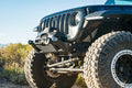 KSPEC Pre Runner Front Winch Tube Bumper with Hoop JL JT JK BLACK Powder Coat
