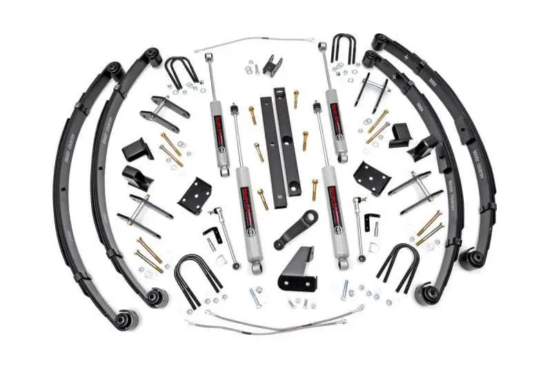 1x 1617BOX1 2x 8063 1x 1620BOX3 2x 8064 4.5 Inch Lift Kit X-Series Power Steer Jeep Wrangler YJ (87-95)