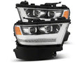 AlphaRex 19-20 Dodge Ram 1500 LUXX LED Proj Headlights Plank Chrome w/Activ Light/Seq Signal/DRL