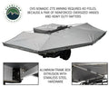 NOMADIC 270 PASSENGER DARK GRAY AWNING W/BRACKET KIT AND EXTENDED POLES