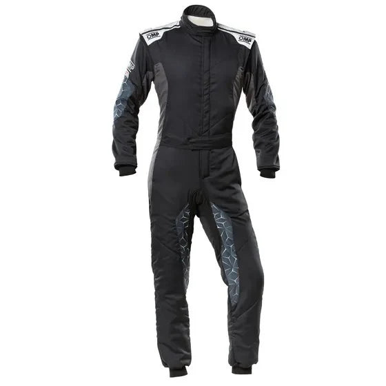OMP Tecnica Hybrid Overall Fia 8856-2018 Black / Silver Sz 58