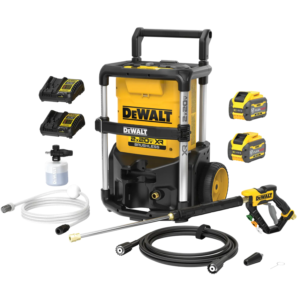 BRUSHLESS PRESSURE WASHER KIT W/ FLEXVOLT 2X20V MAX 1600 MAX PSI