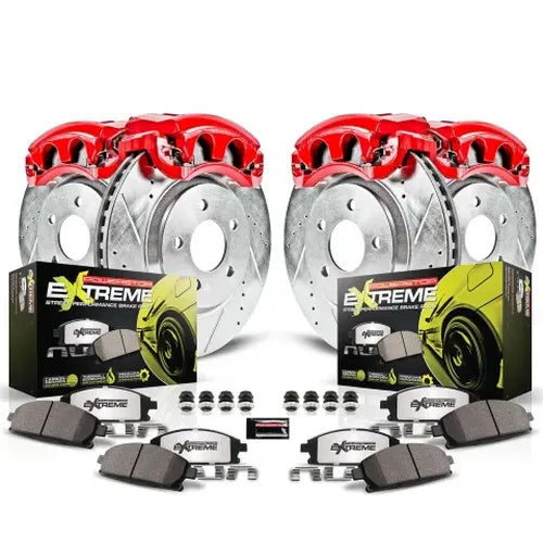 Power Stop 07-10 Nissan Sentra Front & Rear Z26 Street Warrior Brake Kit w/Calipers