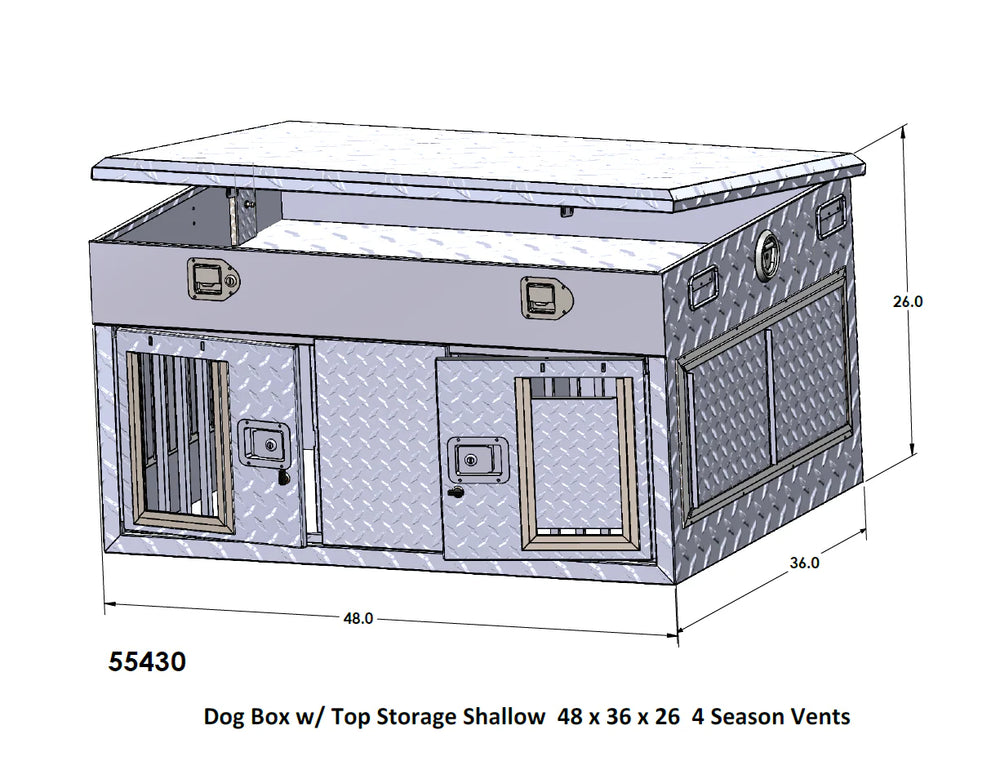 48X36X26 ALL SEASONS VENTS WITH TOP
