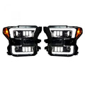 1517 F150/RAPTOR PROJECTOR HEADLIGHTSCLEAR/CHROME DRIVER/PASSENGER
