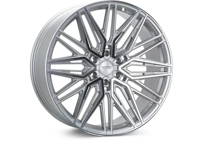 Vossen HF6-5 22x10 - 6x139.7 - ET-18 - Super Deep Face - 106.1 - Silver Polished Wheel