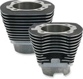 S&S Cycle 2007+ BT 4-1/8in Bore 5.004in Cylinder Set - Wrinkle Black