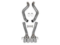 Axle-Back Exhaust System 2009-2013 C6 Corvette Axle-Back 3 Inch Exhaust System Without Mufflers, 304 Ss Hooker BlackHeart
