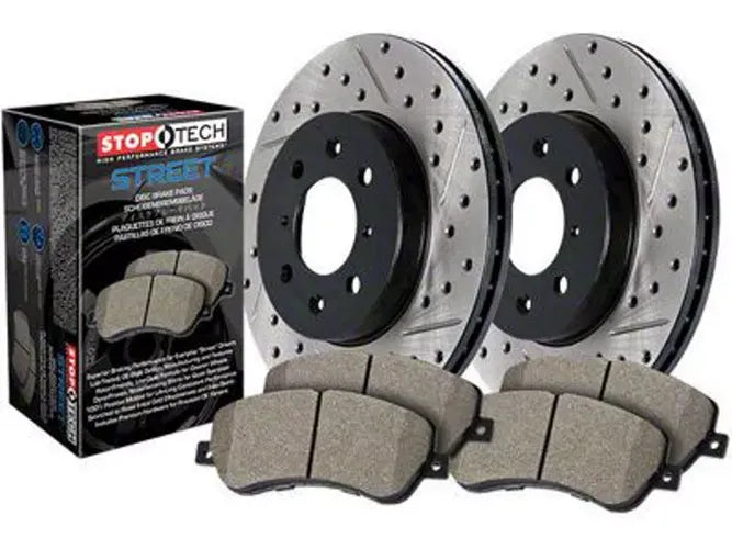 Street Axle Pack Drilled & Slotted, Front