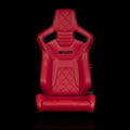 Braum Elite-X Series Sport Seats - Red Large Diamond (Double Black Stitching Black Piping) - BRR1X-RDDBS