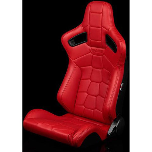 Braum Elite-X Series Sport Seats - Black Diamond (Grey Stitching) - BRR1X-BDGS