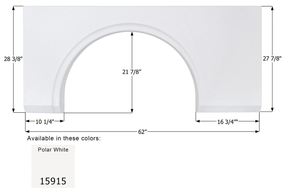 FENDER SKIRT, SINGLE, FS5915, UNPAI