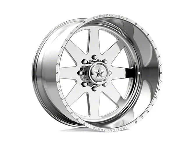 ~(70 lbs. 23X23X15)~ 2007-2018 JEEP WRANGLER American Force 20x12 Independence SS 5x127 71.5mm Polished