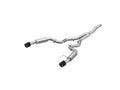MBRP 19-22 Ford Mustang 2.3 EcoBoost 3in Cat-Back Dual Split Rear w/4.5in Carbon Fiber Tips (Race)