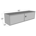 18IN X 18IN X 48INL HD UNDER BODY .100 THICK DIAMOND BARN DOOR W/ 3 PT. LATCH