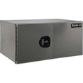 18X24X48 IN PRO SERIES SMOOTH ALUM UNDERBODY TOOLBOXDOUBLE BARN DOOR 3POINT COMPRESSION LATCH