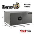 18X24X48 IN PRO SERIES SMOOTH ALUM UNDERBODY TOOLBOXDOUBLE BARN DOOR 3POINT COMPRESSION LATCH