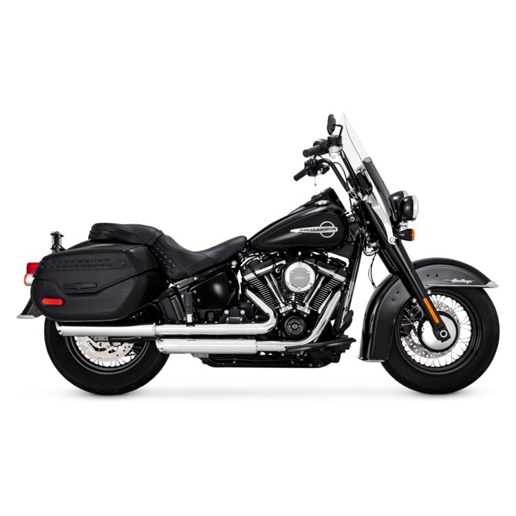 Vance & Hines 18-24 Harley Davidson Softail Models Twin Slash Slip-ons - Black