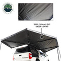 Overland Vehicle Systems XD Nomadic 270 - Awning W Lights Black Out Driver Side Grey Hex Black Trim Black Travel Cover