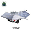 Overland Vehicle Systems XD Nomadic 270 - Awning W Lights Black Out Driver Side Grey Hex Black Trim Black Travel Cover