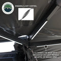 Overland Vehicle Systems XD Nomadic 270 - Awning W Lights Black Out Driver Side Grey Hex Black Trim Black Travel Cover