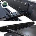 Overland Vehicle Systems XD Nomadic 270 - Awning W Lights Black Out Driver Side Grey Hex Black Trim Black Travel Cover