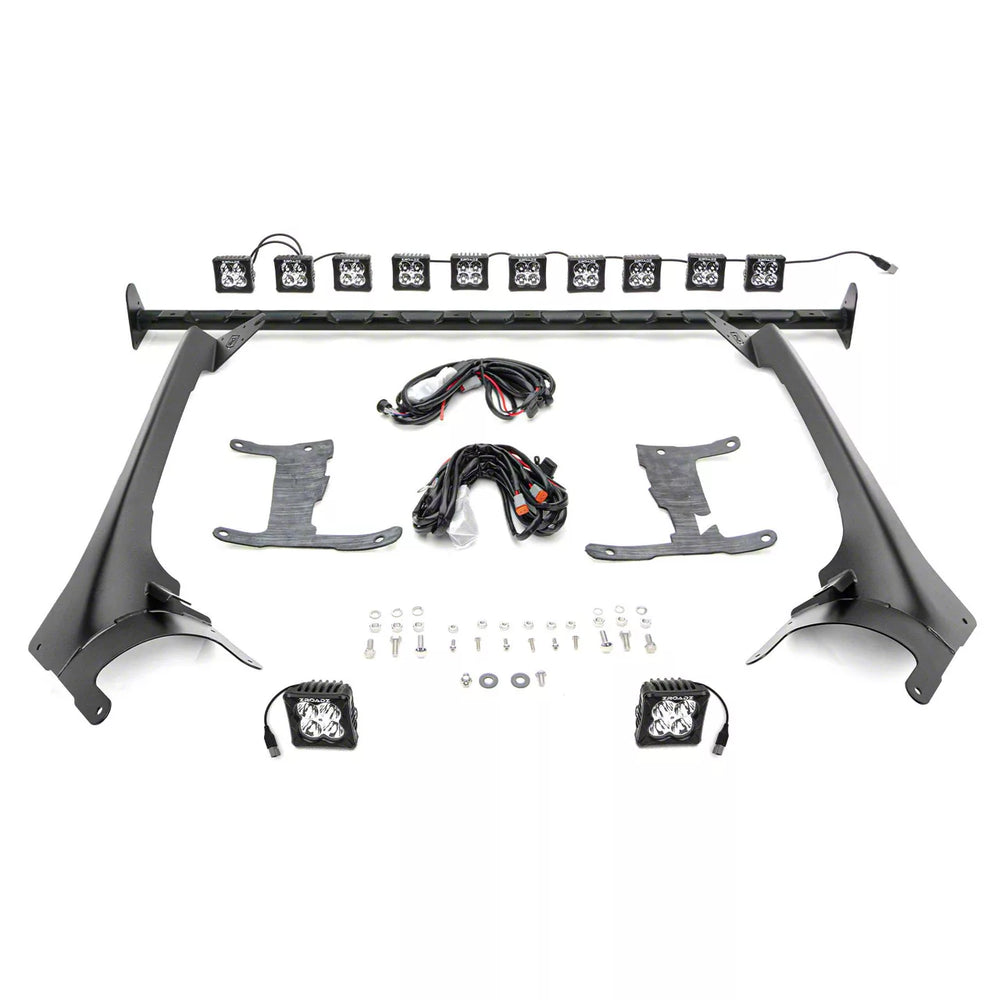 Multi-LED Roof Cross Bar and 2-Pod A-Pillar Complete KIT Includes (12) 3-Inch ZROADZ Light Pods