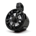 2PACK BLACK 8IN SPEAKERS ONE AMPLIFIED + BATTERY ONE NON AMPLIFIED