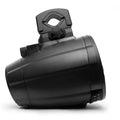 2PACK BLACK 8IN SPEAKERS ONE AMPLIFIED + BATTERY ONE NON AMPLIFIED