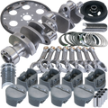 Eagle Chevy 350 1Pc 3.750in Crank 5.700in I-Beam Rods 4.040in Pistons 153 Tooth FP Balanced Assembly