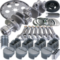 Eagle Chevy 350 1Pc 3.750in Crank 5.700in I-Beam Rods 4.040in Pistons 168 Tooth FP Balanced Assembly