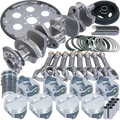 Eagle Chevy 350 1Pc 3.750in Crank 5.700in I-Beam Rod 4.060in Pistons 153 Tooth FP Balanced Assembly