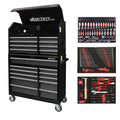 TECH SERIES 41IN LOADED TOP AND BOTTOM COMBO TOOL BOX W/217PC TOOL SET GLOSS WHITE